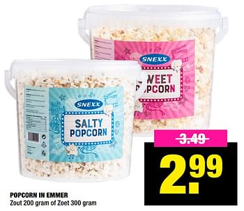 Aanbiedingen Popcorn in emmer - Snexx - Geldig van 30/11/2020 tot 13/12/2020 bij Big Bazar