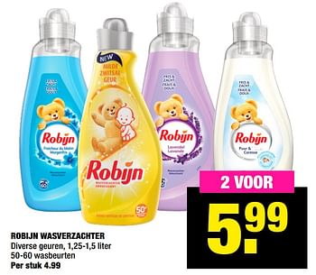 Aanbiedingen Robijn wasverzachter - Robijn - Geldig van 30/11/2020 tot 13/12/2020 bij Big Bazar