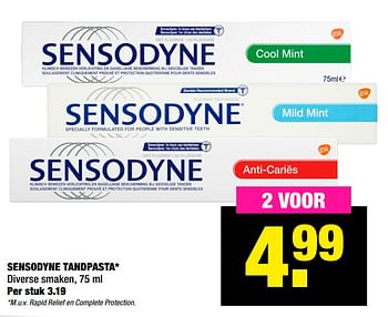 Aanbiedingen Sensodyne tandpasta - Sensodyne - Geldig van 30/11/2020 tot 13/12/2020 bij Big Bazar