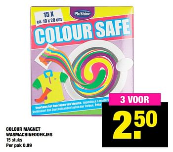 Aanbiedingen Colour magnet wasmachinedoekjes - PluShine - Geldig van 30/11/2020 tot 13/12/2020 bij Big Bazar