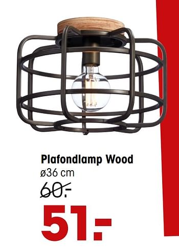 Aanbiedingen Plafondlamp wood - Huismerk - Kwantum - Geldig van 07/12/2020 tot 20/12/2020 bij Kwantum