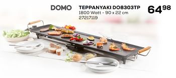 Aanbiedingen Domo elektro teppanyaki do8303tp - Domo elektro - Geldig van 01/12/2020 tot 05/01/2021 bij Supra Bazar
