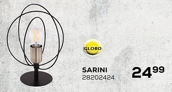 Aanbiedingen Tafellamp sarini - Globo - Geldig van 01/12/2020 tot 05/01/2021 bij Supra Bazar