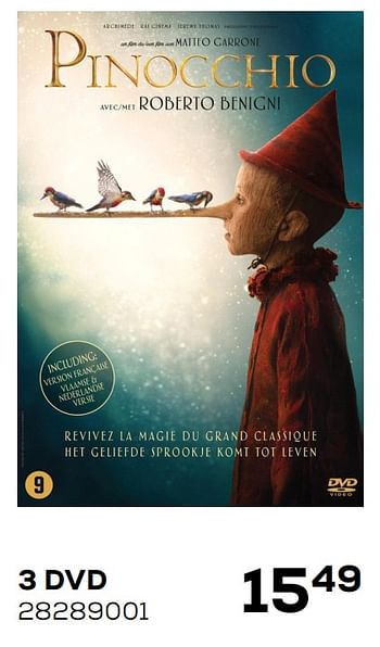 Aanbiedingen Pinocchio 3 dvd - Huismerk - Supra Bazar - Geldig van 01/12/2020 tot 05/01/2021 bij Supra Bazar