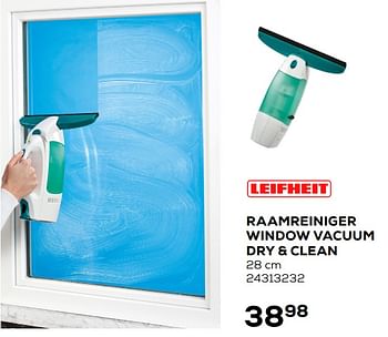Aanbiedingen Raamreiniger window vacuum dry + clean - Leifheit - Geldig van 01/12/2020 tot 05/01/2021 bij Supra Bazar
