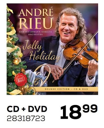 Aanbiedingen Andre rieu jolly holiday cd + dvd - Huismerk - Supra Bazar - Geldig van 01/12/2020 tot 05/01/2021 bij Supra Bazar