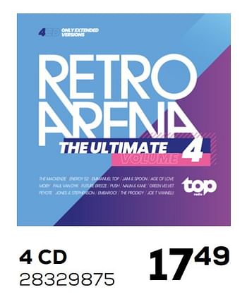 Aanbiedingen Retro arena the ultimate 4 4 cd - Huismerk - Supra Bazar - Geldig van 01/12/2020 tot 05/01/2021 bij Supra Bazar