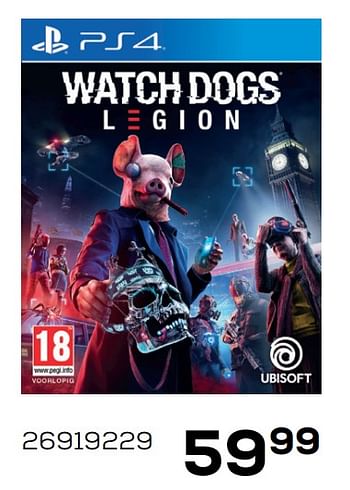 Aanbiedingen Ps4 watch dogs legion - Ubisoft - Geldig van 01/12/2020 tot 05/01/2021 bij Supra Bazar