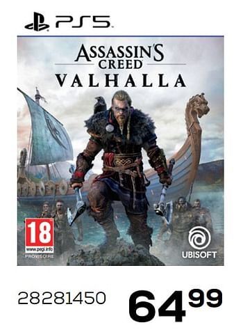 Aanbiedingen Ps5 assassin`s creed valhalla - Ubisoft - Geldig van 01/12/2020 tot 05/01/2021 bij Supra Bazar
