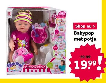 Aanbiedingen Babypop met potje - Huismerk - Intertoys - Geldig van 12/12/2020 tot 27/12/2020 bij Intertoys