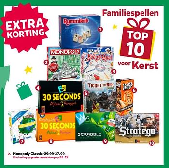 Aanbiedingen Monopoly classic - Hasbro - Geldig van 12/12/2020 tot 27/12/2020 bij Intertoys