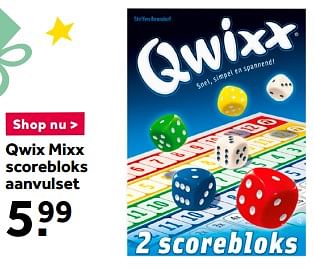 Aanbiedingen Qwix mixx scorebloks aanvulset - White Goblin Games - Geldig van 12/12/2020 tot 27/12/2020 bij Intertoys