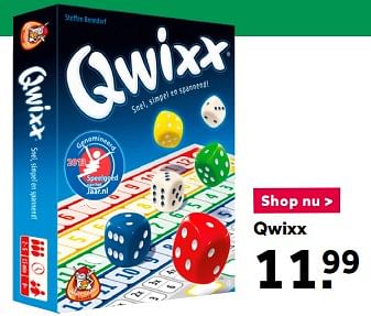 Aanbiedingen Qwixx - White Goblin Games - Geldig van 12/12/2020 tot 27/12/2020 bij Intertoys