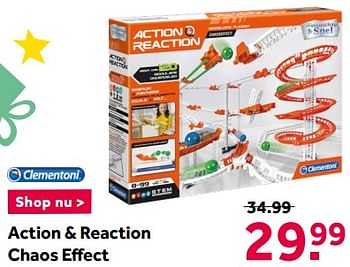 Aanbiedingen Action + reaction chaos effect - Clementoni - Geldig van 12/12/2020 tot 27/12/2020 bij Intertoys