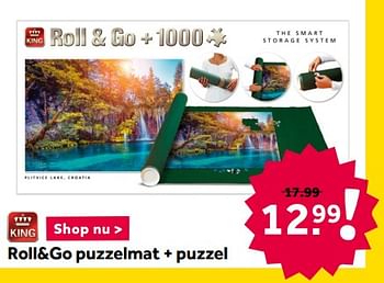 Aanbiedingen Roll+go puzzelmat + puzzel - King - Geldig van 12/12/2020 tot 27/12/2020 bij Intertoys