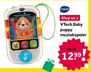 Aanbiedingen Vtech baby puppy muziekspeler - Vtech - Geldig van 12/12/2020 tot 27/12/2020 bij Intertoys