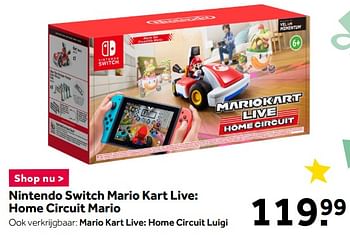 Aanbiedingen Nintendo switch mario kart live: home circuit mario - Nintendo - Geldig van 12/12/2020 tot 27/12/2020 bij Intertoys