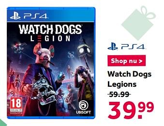 Aanbiedingen Watch dogs legions - Ubisoft - Geldig van 12/12/2020 tot 27/12/2020 bij Intertoys