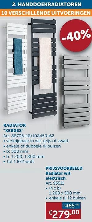 Aanbiedingen Radiator wit elektrisch - Beauheat - Geldig van 26/12/2020 tot 25/01/2021 bij Zelfbouwmarkt