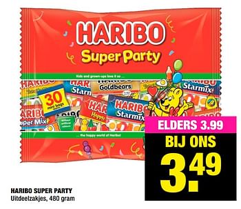 Aanbiedingen Haribo super party - Haribo - Geldig van 14/12/2020 tot 03/01/2021 bij Big Bazar