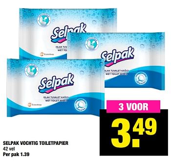 Aanbiedingen Selpak vochtig toiletpapier - Selpak - Geldig van 14/12/2020 tot 03/01/2021 bij Big Bazar