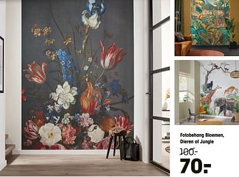 Aanbiedingen Fotobehang bloemen, dieren of jungle - Huismerk - Kwantum - Geldig van 04/01/2021 tot 17/01/2021 bij Kwantum
