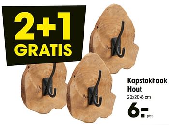 Aanbiedingen Kapstokhaak hout - Huismerk - Kwantum - Geldig van 04/01/2021 tot 17/01/2021 bij Kwantum