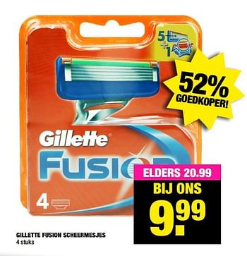 Aanbiedingen Gillette fusion scheermesjes - Gillette - Geldig van 04/01/2021 tot 17/01/2021 bij Big Bazar