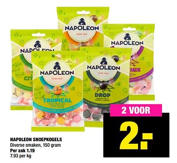 Aanbiedingen Napoleon snoepkogels - Napoleon - Geldig van 04/01/2021 tot 17/01/2021 bij Big Bazar