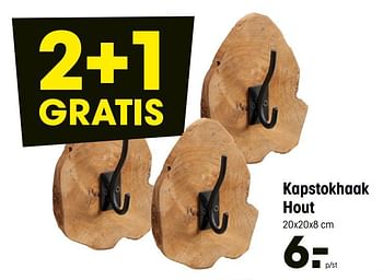 Aanbiedingen Kapstokhaak hout - Huismerk - Kwantum - Geldig van 18/01/2021 tot 31/01/2021 bij Kwantum