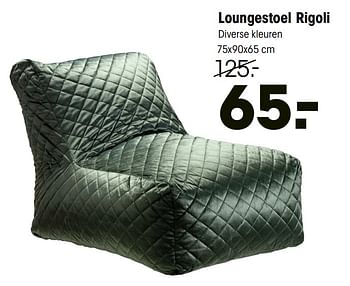 Aanbiedingen Loungestoel rigoli - Huismerk - Kwantum - Geldig van 18/01/2021 tot 31/01/2021 bij Kwantum