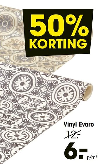 Aanbiedingen Vinyl evaro - Huismerk - Kwantum - Geldig van 18/01/2021 tot 31/01/2021 bij Kwantum