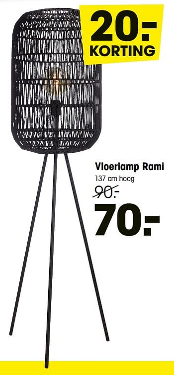 Aanbiedingen Vloerlamp rami - Huismerk - Kwantum - Geldig van 18/01/2021 tot 31/01/2021 bij Kwantum