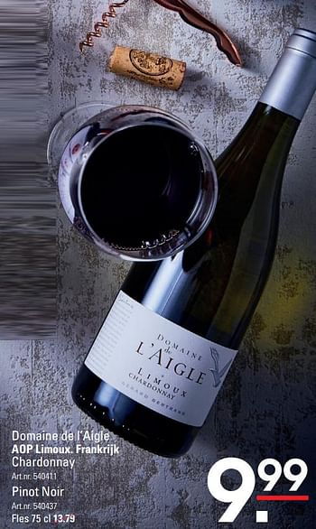 Aanbiedingen Domaine de l`aigle aop limoux frankrijk chardonnay - Rode wijnen - Geldig van 04/01/2021 tot 25/01/2021 bij Sligro