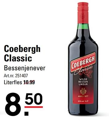 Aanbiedingen Coebergh classic bessenjenever - Coebergh - Geldig van 04/01/2021 tot 25/01/2021 bij Sligro