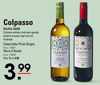 Aanbiedingen Colpasso sicilië, italië - Witte wijnen - Geldig van 04/01/2021 tot 25/01/2021 bij Sligro