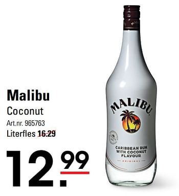 Aanbiedingen Malibu coconut - Malibu - Geldig van 04/01/2021 tot 25/01/2021 bij Sligro