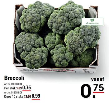 Aanbiedingen Broccoli - Huismerk - Sligro - Geldig van 04/01/2021 tot 25/01/2021 bij Sligro