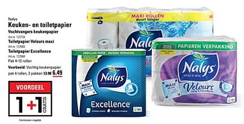 Aanbiedingen Nalys keuken- en toiletpapier - Nalys - Geldig van 04/01/2021 tot 25/01/2021 bij Sligro