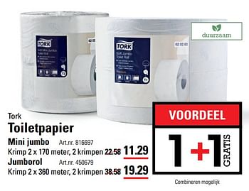 Aanbiedingen Tork toiletpapier mini jumbo - Tork - Geldig van 04/01/2021 tot 25/01/2021 bij Sligro