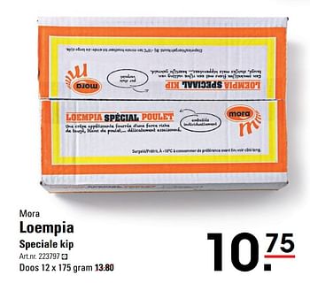 Aanbiedingen Loempia speciale kip - Mora - Geldig van 04/01/2021 tot 25/01/2021 bij Sligro
