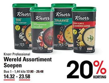 Aanbiedingen Wereld assortiment soepen - Knorr - Geldig van 04/01/2021 tot 25/01/2021 bij Sligro