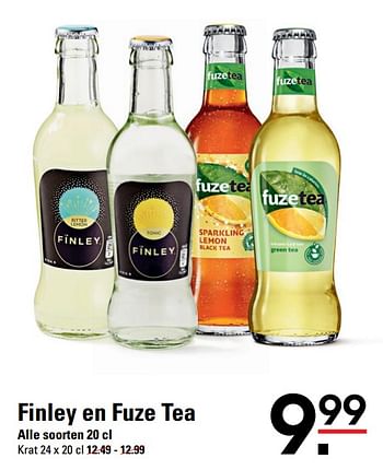 Aanbiedingen Finley en fuze tea - Finley - Geldig van 04/01/2021 tot 25/01/2021 bij Sligro