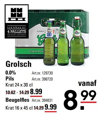 Aanbiedingen Grolsch 0.0% - Grolsch - Geldig van 04/01/2021 tot 25/01/2021 bij Sligro
