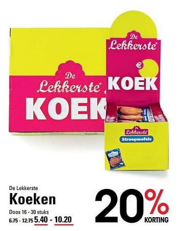 Aanbiedingen Koeken - De Lekkerste - Geldig van 04/01/2021 tot 25/01/2021 bij Sligro