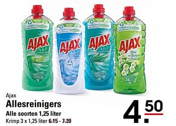 Aanbiedingen Ajax allesreinigers - Ajax - Geldig van 04/01/2021 tot 25/01/2021 bij Sligro