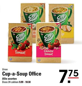 Aanbiedingen Cup-a-soup office - Unox - Geldig van 04/01/2021 tot 25/01/2021 bij Sligro