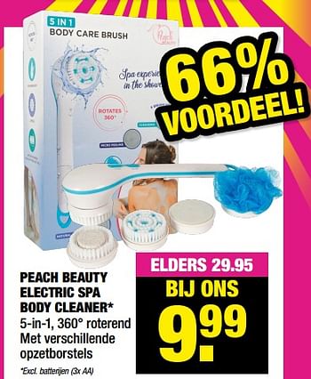 Aanbiedingen Peach beauty electric spa body cleaner - Huismerk - Big Bazar - Geldig van 18/01/2021 tot 31/01/2021 bij Big Bazar