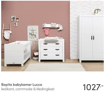 Aanbiedingen Bopita babykamer lucca - Bopita - Geldig van 17/01/2021 tot 23/01/2021 bij Baby & Tiener Megastore