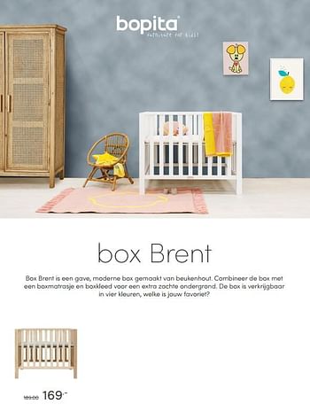 Aanbiedingen Box brent - Bopita - Geldig van 17/01/2021 tot 23/01/2021 bij Baby & Tiener Megastore